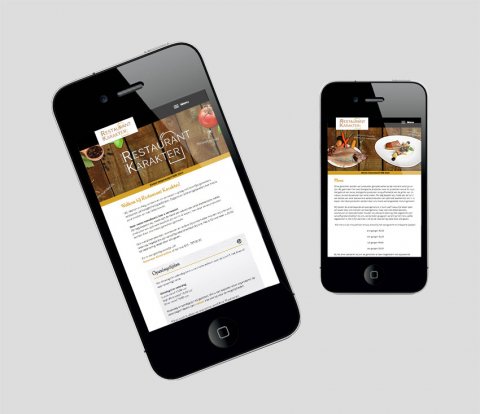 Mobiele website Restaurant Karakter